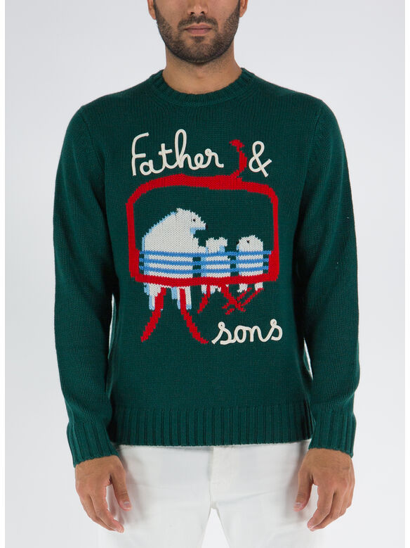 MAGLIONE BOMBARDINO EMB POLAR SKI, 00182C GREEN, medium