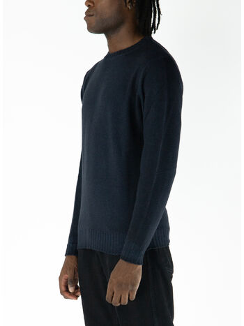 MAGLIONE GIROCOLLO CON FONDO A COSTINE, , small