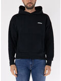FELPA HOODIE CON LOGO UNISEX, 110 BLACK, thumb