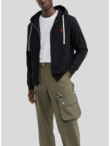 FELPA FULL ZIP FLEECE, POLO BLACK, small