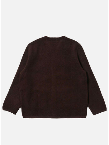 CARDIGAN IN LANA, BROWN, small