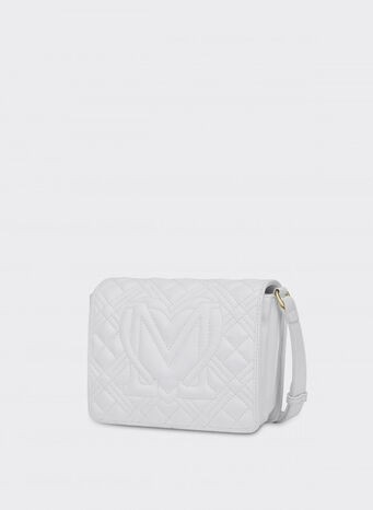 BORSA A TRACOLLA NEW SHINY QUILTED, 100BIANCO, small