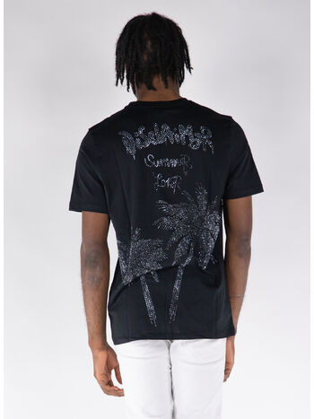 T-SHIRT GLITTER BACK, NERO, small