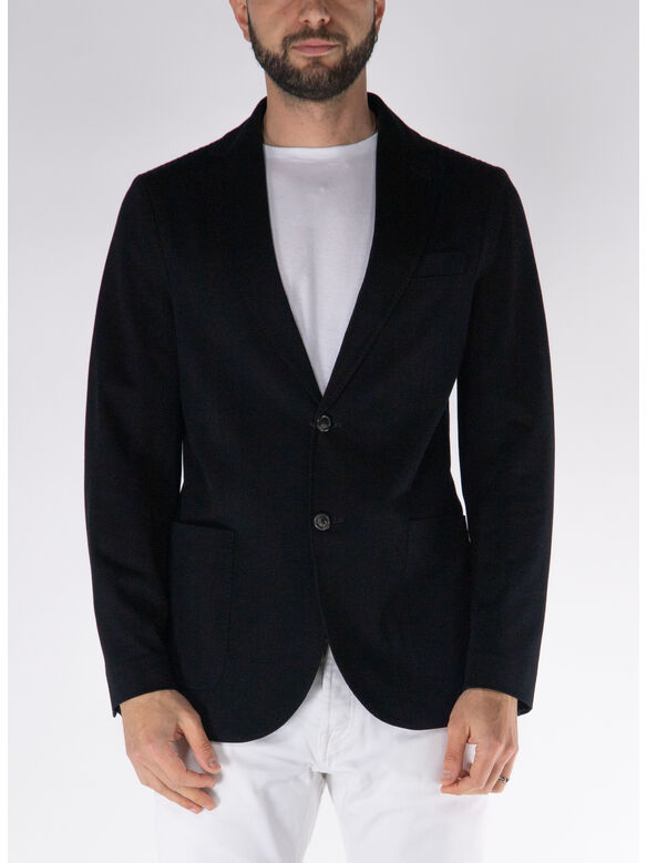 GIACCA MONOPETTO IN PIQUET, 001 BLACK, medium