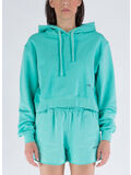 FELPA CROP CON CAPPUCCIO, VERDE MENTA, thumb