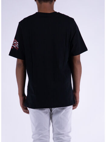 T-SHIRT CON STAMPA SUL DAVANTI, NERO, small