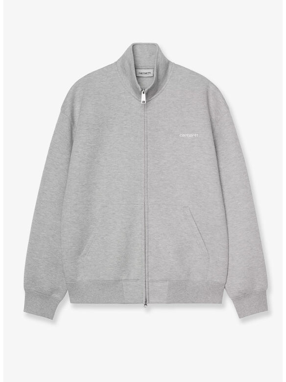 FELPA ALDA ZIP, 00DXX GREY HEATHER/WHITE, medium