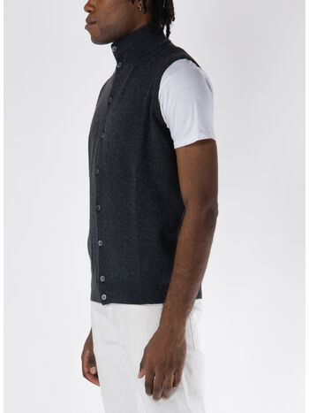 GILET IN LANA, 980 ANTRACITE, small