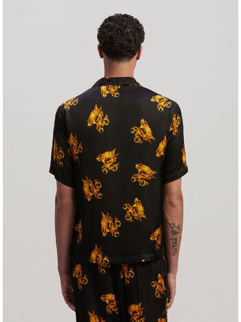 CAMICIA BURNING MONOGRAM, 1076 BLACK GOLD, small
