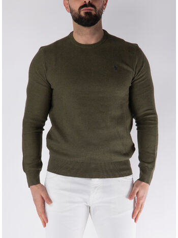MAGLIONE GIROCOLLO, CARGO OLIVE HTHR, small