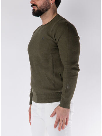 MAGLIONE GIROCOLLO, CARGO OLIVE HTHR, small