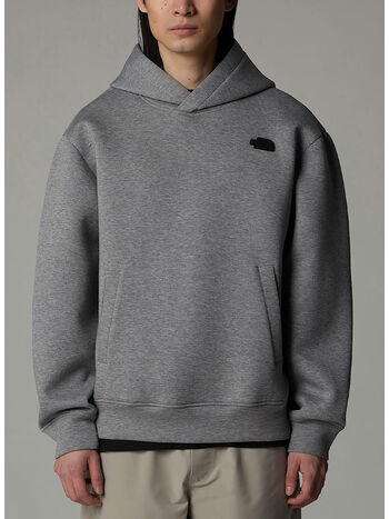 FELPA HOODIE PULL-ON, EC41 METALLIC SILVER HEATHER, small