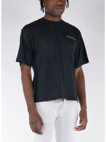 T-SHIRT CON STAMPA POSTERIORE, 110 BLACK, small