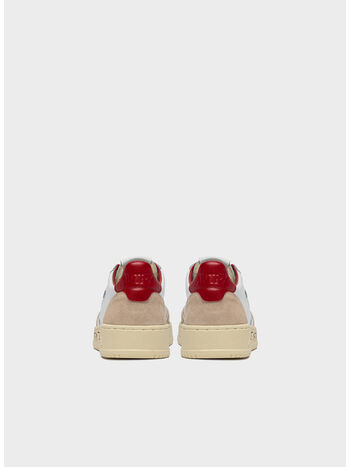 SCARPA MEDALIST LOW IN SUEDE E PELLE CON LETTERING, MA10 MATCH/SUEDE WHT/RED, small