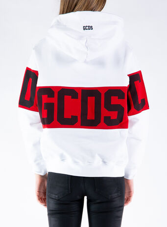 FELPA BAND LOGO HOODIE, WHITE01, small