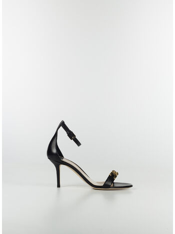 SCARPA SANDALO TACCO SOTTILE, 110 NERO, small