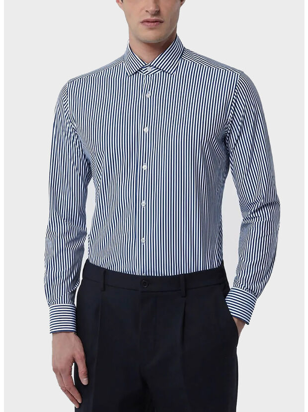 CAMICIA A RIGHE CON COLLO FRANCESE, 003, large