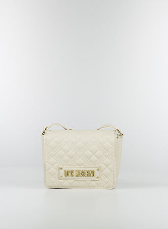 BORSA A TRACOLLA NEW SHINY QUILTED, 110AVORIO, small