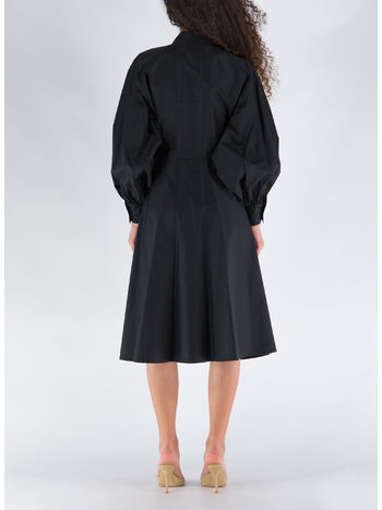 ABITO POPELINE MIDI, 0002-NERO, small