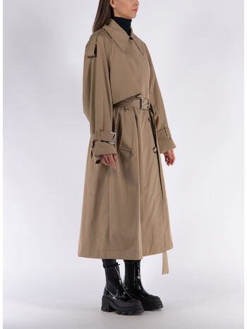 TRENCH OVERSIZE IN COTONE ANTI GOCCIA, 001, small