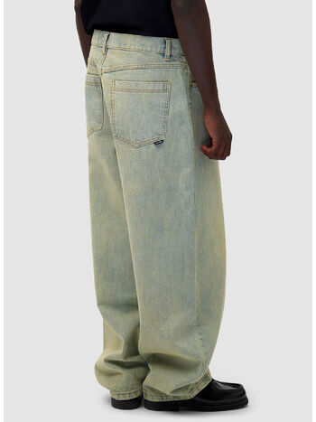 PANTALONE WIDE LEG WASHED DENIM, DIRTY WASH, small