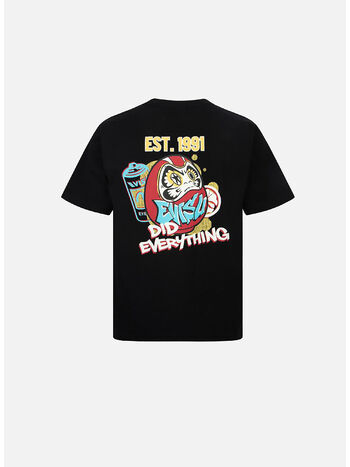 T-SHIRT GRAFFITI DARUMA PRINTED SS TEE, BLACK BLACK, small