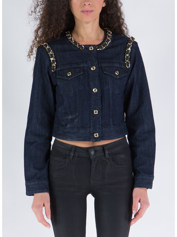 GIUBBOTTO CROPPED JEANS, 976 INDIGO RINSE, medium