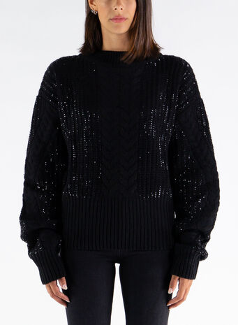 MAGLIONE DIAMOND, NERO, small