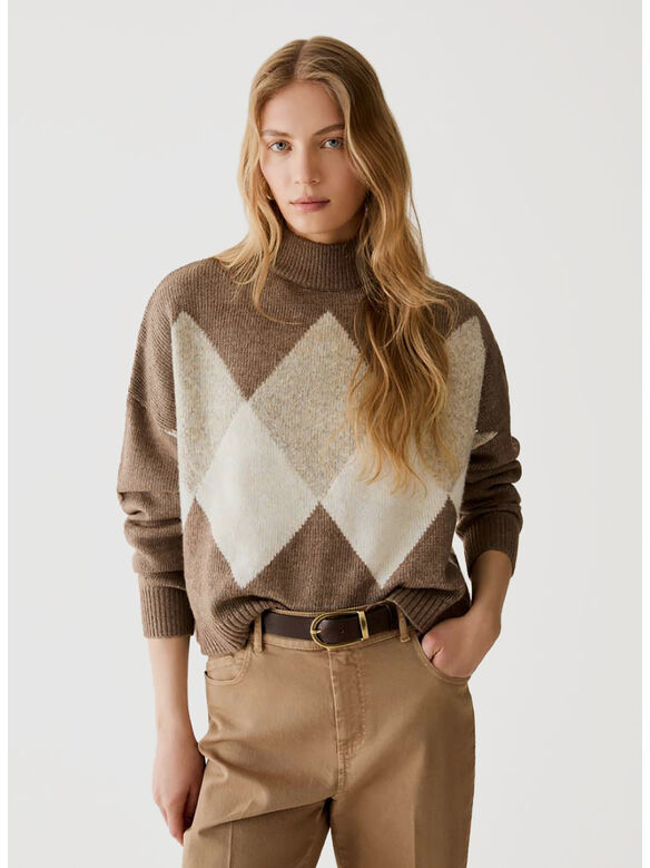 MAGLIONE CANDORE, 004 ROMBO PICCOLO, medium