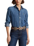 CAMICIA A MANICA LUNGA IN DENIM, MERCED WASH, thumb
