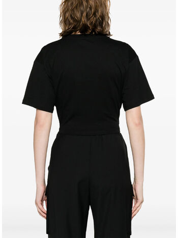 T-SHIRT CROPPED CON NODO E STAMPA, 110, small