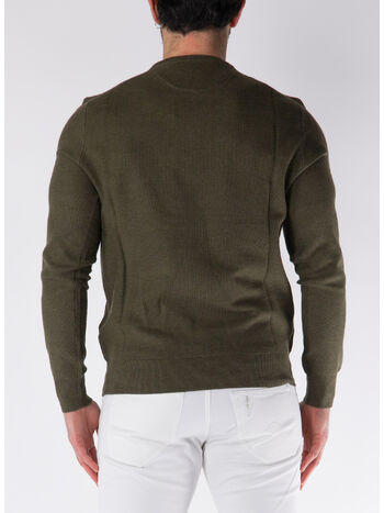 MAGLIONE GIROCOLLO, CARGO OLIVE HTHR, small