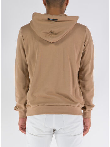 FELPA CON CAPPUCCIO, CAMMELLO, small