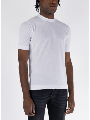 T-SHIRT GIROCOLLO, 001 BIANCO, small