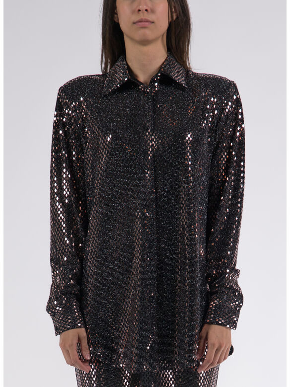 CAMICIA THE UP PAILLETTES, BRONZE, medium