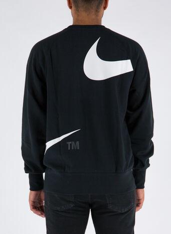 FELPA SPORTSWEAR SWOOSH, BLACKWHITE, small