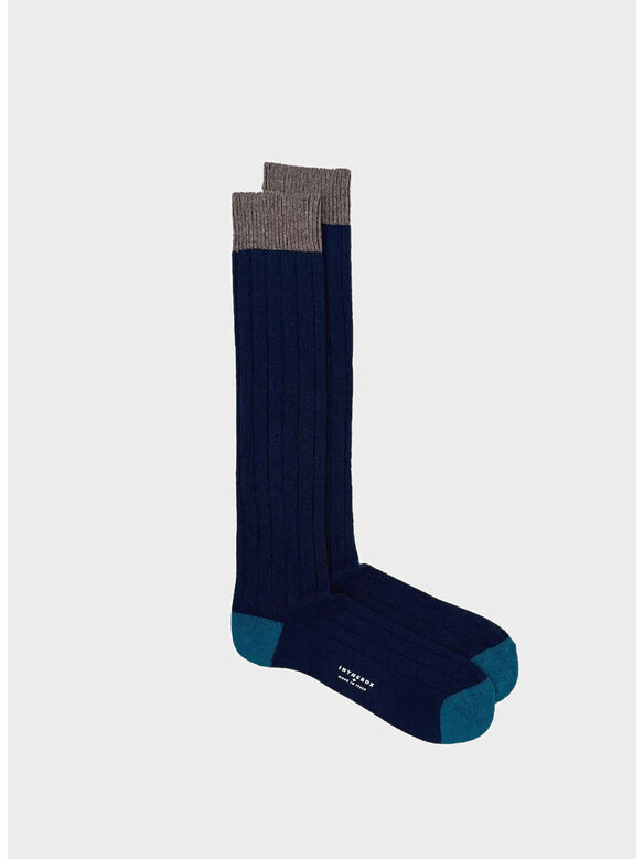 CALZA CACHEMIRE BASIC UNISEX, 0004 BLU, medium