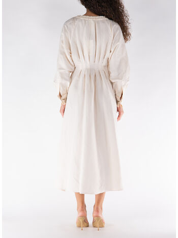 ABITO MIDI DRINA, 003 BIANCO TELA, small