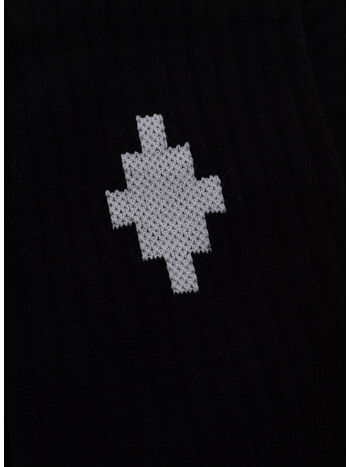 CALZINI CROSS SIDEWAY, 1001 BLACK WHITE, small