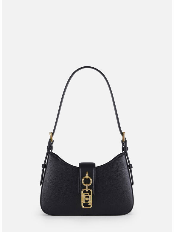 BORSA HOBO SMALL CON CHARM, 110 NERO, medium