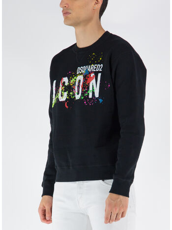 FELPA ICON SPLATTER, 900 BLACK, small