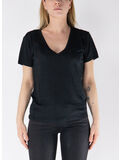T-SHIRT ELOISE CON SCOLLO A V IN JERSEY DI LINO, 00107H 00 EMB, thumb