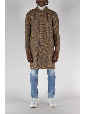 CAPPOTTO QUADRI, SABBIA, small