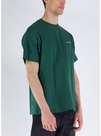 T-SHIRT SCRIPT EMBROIDERY, 00QXX TREEHOUSE/WHITE, small