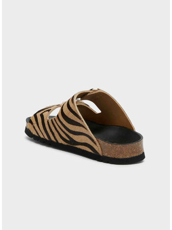 SANDALO SABOT NOELLE, ZEBRA BEIGE/BLACK, small
