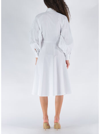 ABITO POPELINE MIDI, 0001-BIANCO, small