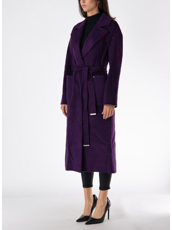 CAPPOTTO TRENCH CON COLLO REVERS, DARK IRIS, small