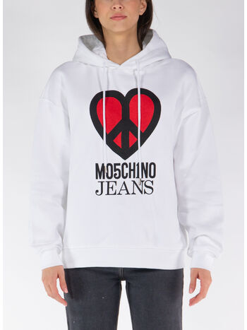 FELPA HOODIE CON LOGO STAMPATO, A4001, small