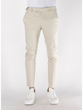 PANTALONE CHINO DIECI CON PINCES, 0040 BEIGE FREDDO, small