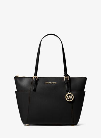 BORSA TOTE JET SET GRANDE IN PELLE SAFFIANO CON ZIP SUPERIORE, 001BLACK, small